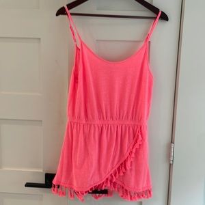 Hot pink swim cover up